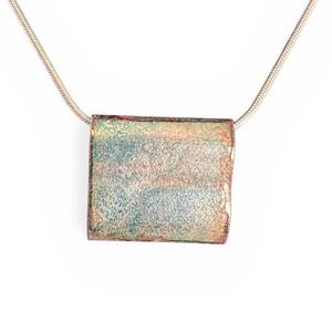 Unbranded Enamel Pendant Necklace Womens blue Iridescent Excellent Modernist